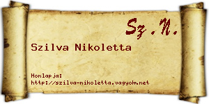 Szilva Nikoletta névjegykártya