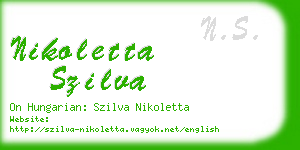 nikoletta szilva business card